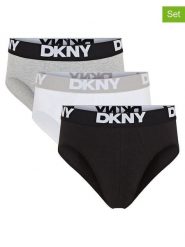 DKNY Slipy (3 pary) w kolorze czarno-biało-szarym rozmiar: XL. Białe slipki męskie DKNY, bez wzorów. Za 83.03 zł.