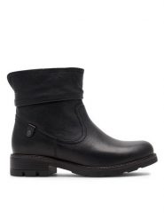 Go Soft Botki WI23-DEMETRA-20 Czarny. Czarne botki damskie GO SOFT, ze skóry, bez obcasa, na płaskiej podeszwie, bez zapięcia. Za 259.99 zł.