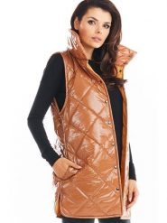 Awama Kamizelka w kolorze beżowym rozmiar: S/M. Brązowe kamizelki damskie Awama, m. Za 164.99 zł.