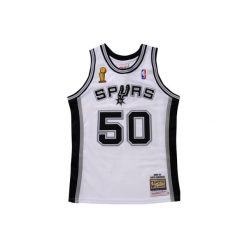Koszulka San Antonio Spurs NBA Home Finals David Robinson 2002. Białe bluzki damskie Mitchell & Ness, bez wzorów, sportowe, bez kołnierzyka, bez ramiączek. Za 1,169.00 zł.
