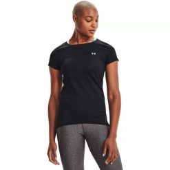 Koszulka fitness damska Under Armour UA HG Armour SS. Czarne bluzki damskie Under Armour, xs, bez wzorów, bez ramiączek. Za 89.99 zł.