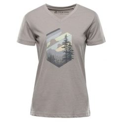 Koszulka damska turystyczna Alpine Pro Nogera. Niebieskie t-shirty damskie Alpine Pro, uniwersalny, bez wzorów, z bawełny, bez ramiączek. Za 89.00 zł.