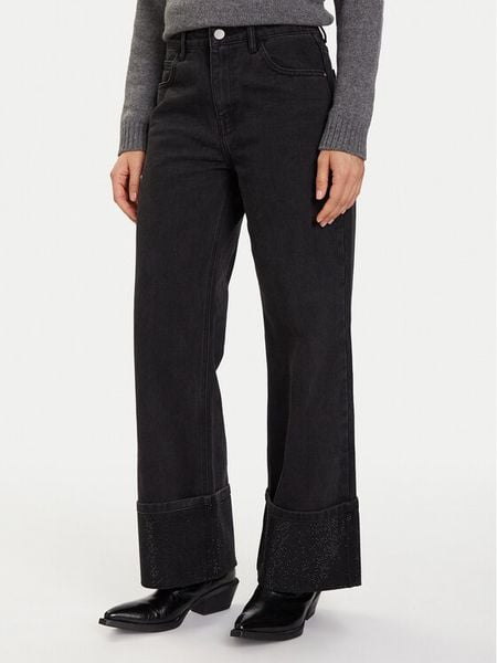 Eleh Jeansy EL072 Czarny Regular Fit. Czarne jeansy damskie Eleh. Za 319.99 zł.