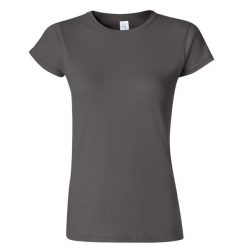 Koszulka Damska Krótki Rękaw Soft Style. Brązowe bluzki damskie Gildan, xl, bez wzorów, sportowe, bez kołnierzyka, bez ramiączek. Za 28.99 zł.