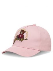 Guess Czapka z daszkiem H5RZ09 WO08O Różowy. Czerwone czapki dziecięce Guess, z aplikacjami, z bawełny. Za 79.99 zł.
