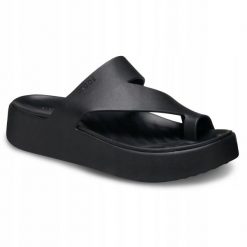 Klapki Dla Dorosłych Crocs Getaway Platform Toe Loop. Brązowe klapki i japonki męskie Crocs, z materiału. Za 199.99 zł.
