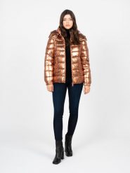 Guess Kurtka Bomberka | W2BL26 WEWC0 | Kobieta | Złoty. Żółte kurtki damskie Guess, s, z aplikacjami, z poliamidu, z kapturem. W wyprzedaży za 499.00 zł.
