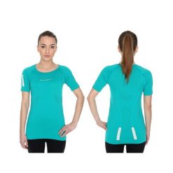 Koszulka damska krótki rękaw Brubeck Athletic lazurowa zieleń M SS11080. Niebieskie bielizna termoaktywna damska Brubeck, m, bez wzorów. Za 109.00 zł.