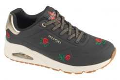 Buty sportowe Sneakersy damskie, Uno - Champagne and Roses. Czarne buty sportowe na co dzień damskie Skechers, bez wzorów, z materiału, trekkingowe. Za 399.99 zł.