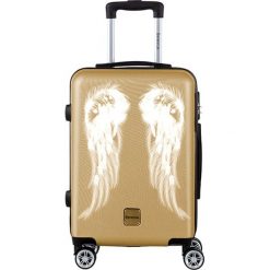 Walizka w kolorze szampańskim - 44 l. Brązowe walizki Bestseller Luggage, bez wzorów, z materiału. W wyprzedaży za 189.95 zł.