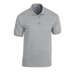 Koszulka Polo Dla Dorosłych Unisex Dryblend Jersey. Szare koszulki polo męskie Gildan, l, bez wzorów, z jersey, bez ramiączek. Za 52.99 zł.
