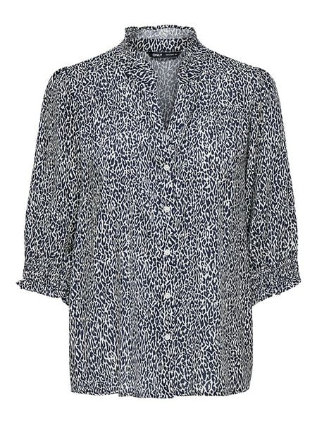 ONLY Bluzka w kolorze granatowo-białym rozmiar: M. Białe bluzki damskie Only, m, bez wzorów, z wiskozy, bez kołnierzyka, bez ramiączek. Za 91.77 zł.