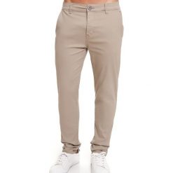 Spodnie w kolorze beżowym. Brązowe spodnie materiałowe męskie Lonsdale, Kangol, Crosshatch, bez wzorów. W wyprzedaży za 114.95 zł.