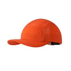 Czapka z daszkiem BUFF 5 PANEL GO CAP SOLID. Czerwone czapki męskie Buff, na lato, bez wzorów, z elastanu. Za 149.99 zł.