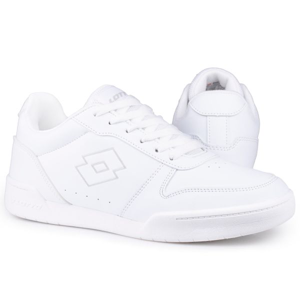 Buty męskie sportowe do chodzenia Lotto TITANIS. Białe buty sportowe na co dzień męskie Lotto, z materiału, bez zapięcia, trekkingowe. Za 118.00 zł.
