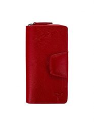 Lucky Bees Skórzany portfel w kolorze czerwonym - 18,5 x 10 x 2 cm rozmiar: onesize. Czerwone portfele damskie Lucky Bees, bez wzorów, z materiału. Za 144.24 zł.