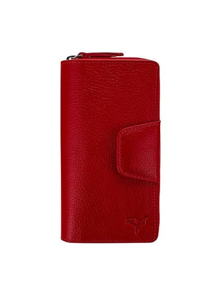 Lucky Bees Skórzany portfel w kolorze czerwonym - 18,5 x 10 x 2 cm rozmiar: onesize. Czerwone portfele damskie Lucky Bees, bez wzorów, z materiału. Za 144.24 zł.