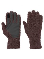 Jack Wolfskin Rękawiczki polarowe "High Curl" w kolorze bordowym rozmiar: M. Czerwone rękawiczki damskie Jack Wolfskin, bez wzorów, z materiału. Za 118.56 zł.