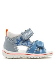 Primigi Sandały 3860611 Niebieski. Niebieskie sandały chłopięce Primigi, z nubiku, bez zapięcia. Za 329.99 zł.