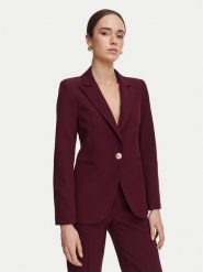 Rinascimento Marynarka CFC0131087003 Bordowy Regular Fit. Czerwone marynarki i żakiety damskie RINASCIMENTO, l, bez wzorów, z syntetyku. Za 734.99 zł.