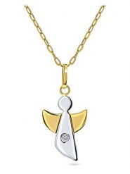 Revoni Złoty naszyjnik z diamentową zawieszką - dł. 45 cm rozmiar: onesize. Żółte naszyjniki damskie Revoni, złote. Za 1,087.99 zł.