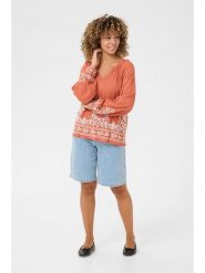 Cream Bluzka w kolorze pomarańczowym rozmiar: 42. Pomarańczowe bluzki damskie Cream, bez wzorów, z wiskozy, bez kołnierzyka, bez ramiączek. Za 165.99 zł.