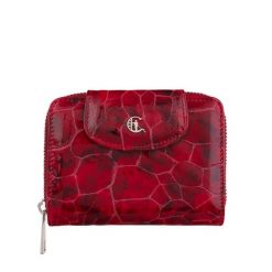 Czerwony portfel damski Canaletto – elegancja, funkcjonalność i ochrona RFID PD1266s90. Czerwone portfele damskie bez wzorów, ze skóry. Za 180.00 zł.