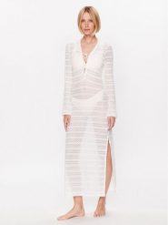 Melissa Odabash Sukienka plażowa Maddison Biały Regular Fit. Białe sukienki damskie Melissa Odabash, na plażę, s, bez wzorów, z syntetyku, bez kołnierzyka, bez ramiączek. Za 1,359.00 zł.
