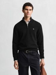 Gant sweter bez rękawów z dzianiny Mężczyźni Bawełna czarny, XXL. Czarne swetry męskie Gant, m, bez wzorów, z bawełny, bez kołnierzyka. Za 699.95 zł.