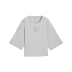 Damska skrócona koszulka PUMA x HYROX Lifestyle PUMA Light Gray Heather. Szare bluzki damskie Puma, xl, bez wzorów, bez ramiączek. Za 179.00 zł.