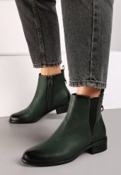 Zielone Botki Sztyblety na Obcasie z Elastyczną Wstawką Verithelle. Zielone botki damskie Born2be, z jeansu, eleganckie, bez obcasa, na obcasie, bez zapięcia. Za 169.99 zł.