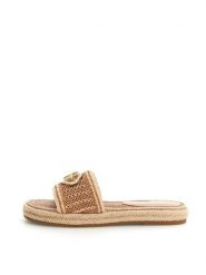 Guess Espadryle FLJKLI FAB03 Beżowy. Brązowe espadryle damskie Guess, z aplikacjami, z syntetyku, bez obcasa. Za 559.99 zł.