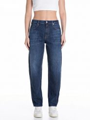 Replay Dżinsy - Tapered fit - w kolorze granatowym rozmiar: W31/L32. Niebieskie jeansy damskie Replay, z podwyższonym stanem. Za 351.38 zł.