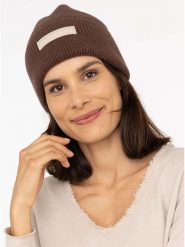 Zwillingsherz Czapka w kolorze brązowym rozmiar: onesize. Brązowe czapki zimowe damskie Zwillingsherz, z wełny. Za 170.07 zł.