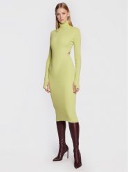 Herskind Sukienka dzianinowa Fabienne 4630853 Zielony Slim Fit. Zielone sukienki damskie Herskind, xs, bez wzorów, z bawełny, bez kołnierzyka, bez ramiączek. Za 539.99 zł.