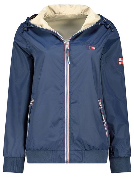 Geographical Norway Kurtka przejściowa "Arrival" w kolorze granatowym rozmiar: S. Niebieskie kurtki damskie Geographical Norway, s, bez wzorów, bez kaptura. Za 157.73 zł.