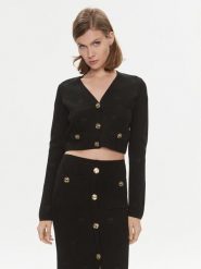 Pinko Kardigan Dinaro 101887 A16F Czarny Regular Fit. Czarne kardigany damskie Pinko, m, bez wzorów, z wiskozy. Za 1,299.00 zł.