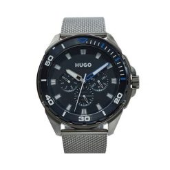 Zegarek HUGO. Szare zegarki męskie Hugo, srebrne. Za 679.99 zł.
