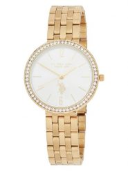 U.S. Polo Assn. Zegarek kwarcowy w kolorze złoto-białym rozmiar: onesize. Białe, analogowe zegarki damskie U.S. Polo Assn., metalowe. Za 217.99 zł.