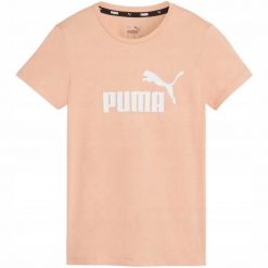 Damska Koszulka Z Logo Essential. Brązowe bluzki damskie Puma, bez wzorów, sportowe, bez kołnierzyka, bez ramiączek. Za 120.99 zł.