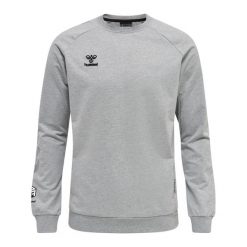 Bluza piłkarska męska Hummel Move Grid bawełniana. Szare bluzy bez kaptura męskie HUMMEL, l, z bawełny. Za 233.50 zł.