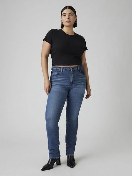 Levi's Dżinsy "724" - Slim fit - w kolorze niebieskim rozmiar: W30/L34. Niebieskie jeansy damskie Levi's, z podwyższonym stanem. Za 209.95 zł.