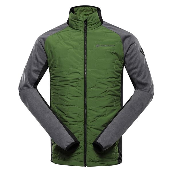 Bluza męska sportowa z wełną merino Alpine Pro Jorw. Zielone bluzy bez kaptura męskie Alpine Pro, bez wzorów, z wełny, sportowe, bez kołnierzyka, bez ramiączek. W wyprzedaży za 239.00 zł.