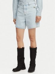 G-Star Raw Szorty jeansowe Jett D28386-E352 Niebieski jasny Regular Fit. Niebieskie szorty damskie G-Star Raw, bez wzorów, z bawełny, retro. Za 309.99 zł.