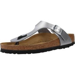 Japonki damskie Birkenstock Gizeh BF. Szare klapki damskie Birkenstock, bez wzorów, z materiału, bez obcasa. Za 289.00 zł.