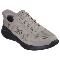 Buty Skechers Slip-ins Bounder 2.0. Emerged 232459-TPBK brązowe. Brązowe buty sportowe na co dzień męskie bez zapięcia. Za 585.80 zł.