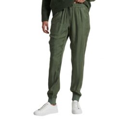 Spodnie turystyczne damskie Superdry Studios Supro Woven Jogger. Zielone spodnie dresowe damskie Superdry., na lato, xs, bez wzorów, z wiskozy. W wyprzedaży za 193.00 zł.
