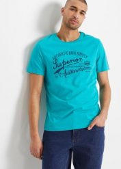 T-shirt (2 szt.). Zielone t-shirty męskie bonprix, m, bez wzorów, bez kołnierzyka. Za 79.98 zł.