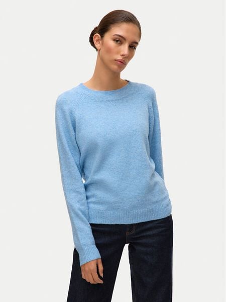 Vero Moda Sweter Doffy 10201022 Błękitny Regular Fit. Niebieskie swetry klasyczne damskie Vero Moda, m, z syntetyku, bez kołnierzyka. Za 119.99 zł.