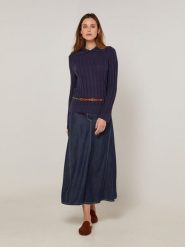 Rodier Sweter w kolorze granatowym rozmiar: M. Niebieskie swetry klasyczne damskie Rodier, m, bez kołnierzyka. Za 213.18 zł.